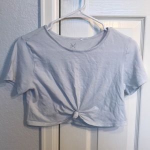 Light Blue Cropped Top